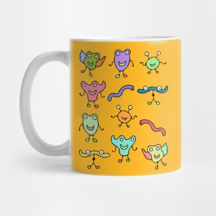 Cute and Colorful Monster Pattern Mug